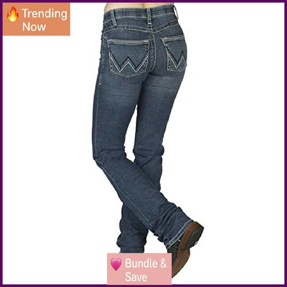 Premium Patch Mae Mid Rise Riding Jeans Boot Cut Fit - Picture 2 of 7